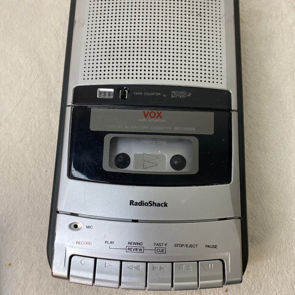 RadioShack Voice Activated VOX Desktop Cassette Recorder CTR-121,Cat.No.14-1128 - Picture 1 of 15